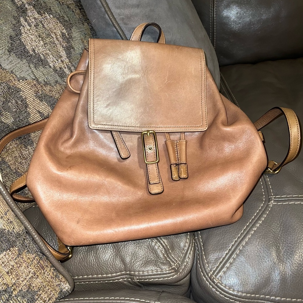 Coach Tan Leather Bag with Tag
